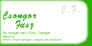 csongor fusz business card